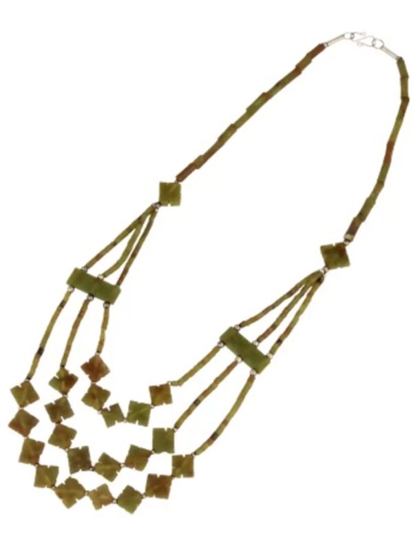 Jade bohemian ketting 3-streng klaver licht - Image 2