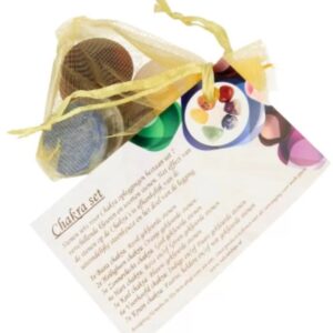 Chakra oplegstenen set rond in buidel