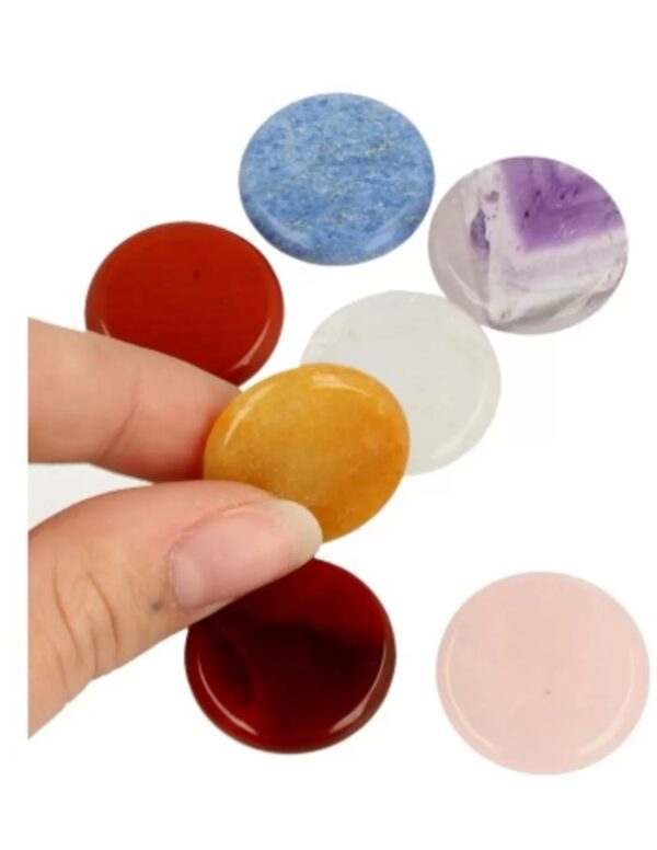 Chakra oplegstenen set rond in buidel - Image 2