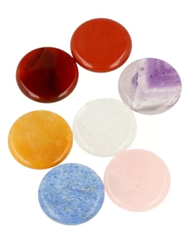Chakra oplegstenen set rond in buidel - Image 4