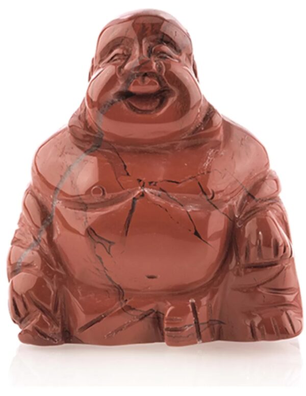 Edelsteen Boeddha Jaspis rood 50 mm