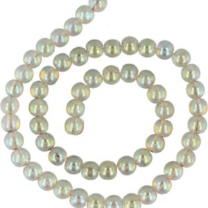 Kralen streng Aqua Aura licht 8 mm (gecoat)