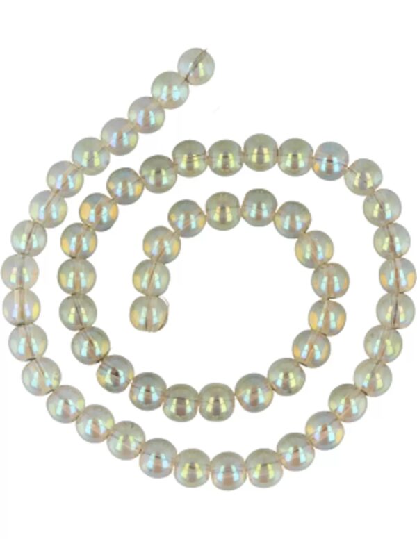 Kralen streng Aqua Aura licht 8 mm (gecoat)