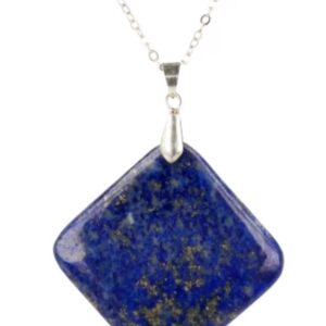 Lapis Lazuli edelsteen hanger 35 mm vierkant