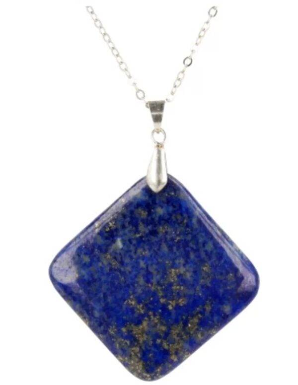 Lapis Lazuli edelsteen hanger 35 mm vierkant