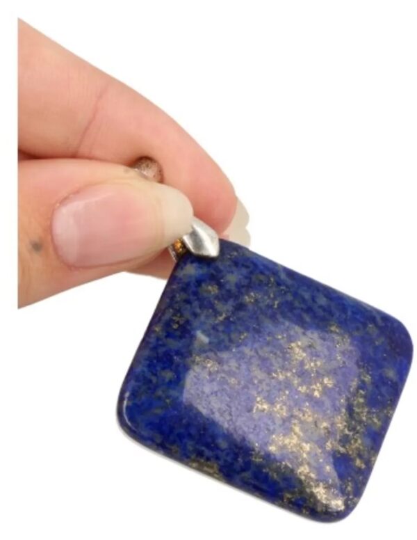 Lapis Lazuli edelsteen hanger 35 mm vierkant - Image 2