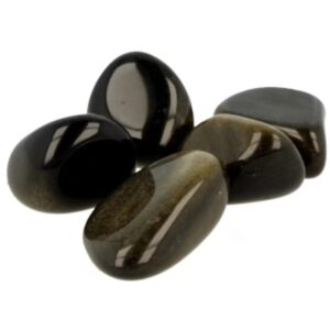 Obsidiaan goud trommelstenen (mt2-3), per gram