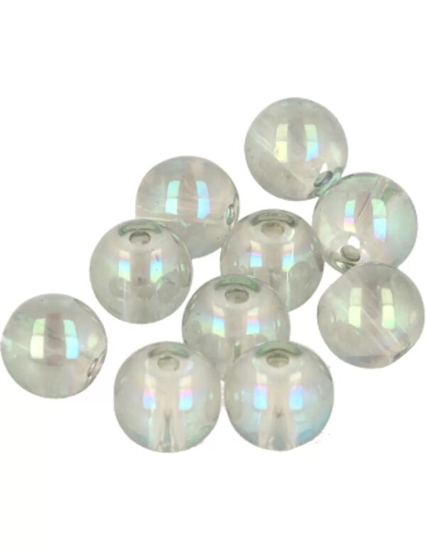 Kralen Aqua Aura licht 8 mm - 10 st. (gecoat) - Image 2