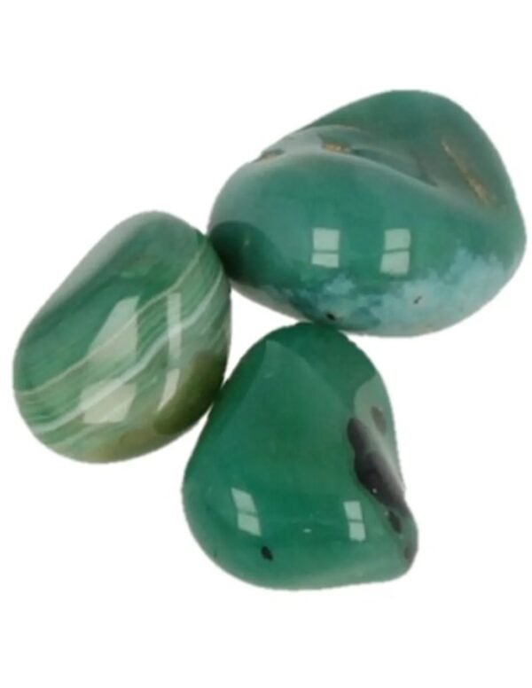 Trommelstenen Agaat groen (natuur) (mt3), p/kg