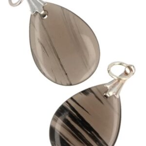 Obsidiaan lamellen edelsteen hanger