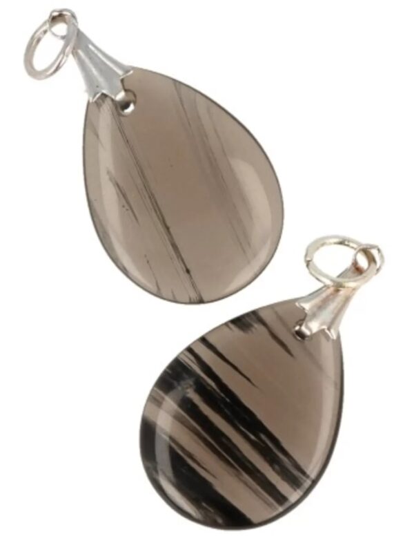 Obsidiaan lamellen edelsteen hanger