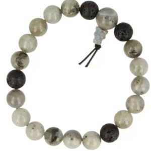 Labradoriet powerbead mannen - extra lange armband