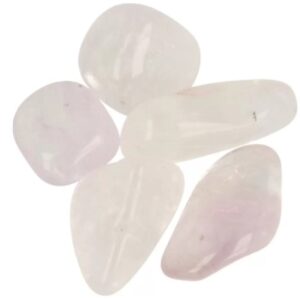Topaas roze/wit 50 gr. trommelstenen (mt3)