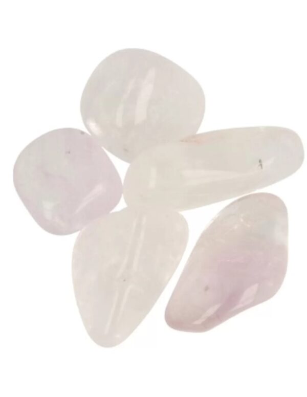Topaas roze/wit 50 gr. trommelstenen (mt3)
