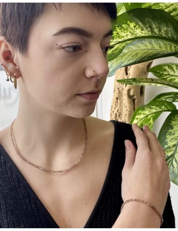 Maansteen oranje summer vibes ketting - Image 2
