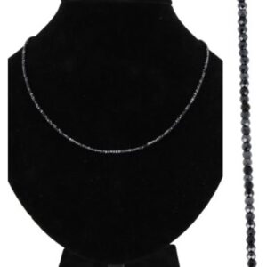 Spinel zwart met coating summer vibes ketting
