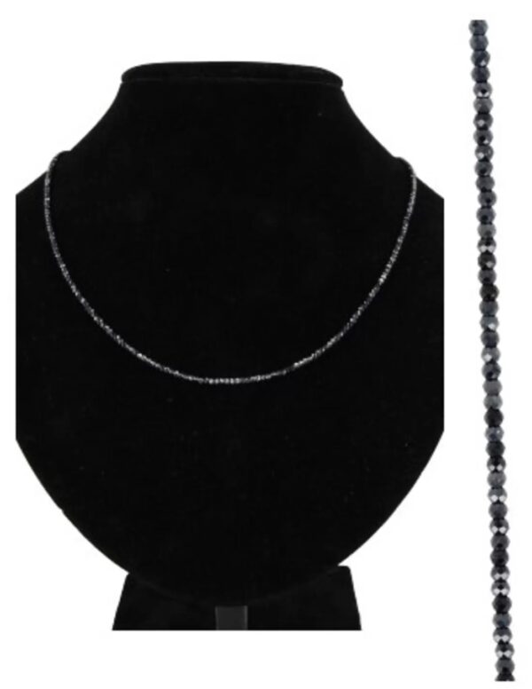 Spinel zwart met coating summer vibes ketting