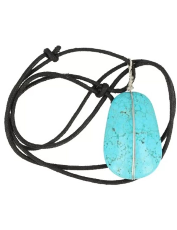 Howliet blauw ovaal hanger aan waskoord (gekleurd) - Image 5