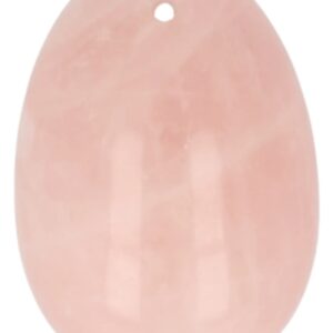 Yoni ei top geboord - Roze kwarts 45x33 mm