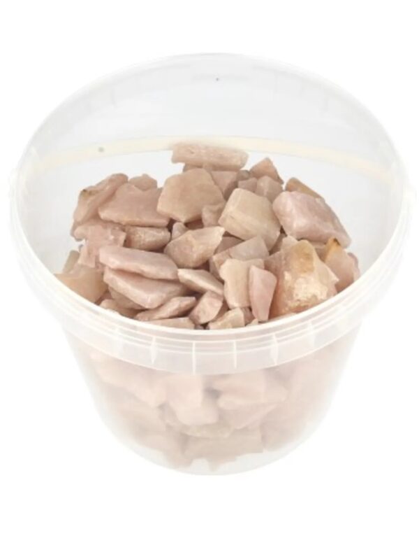 Roze kwarts decostenen ruw 5 kilo emmer
