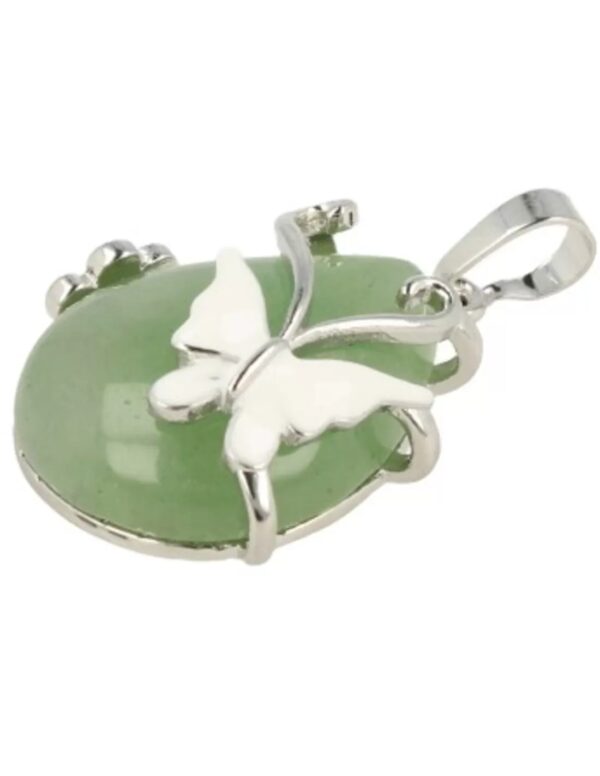 Aventurijn groen vlinder druppel hanger