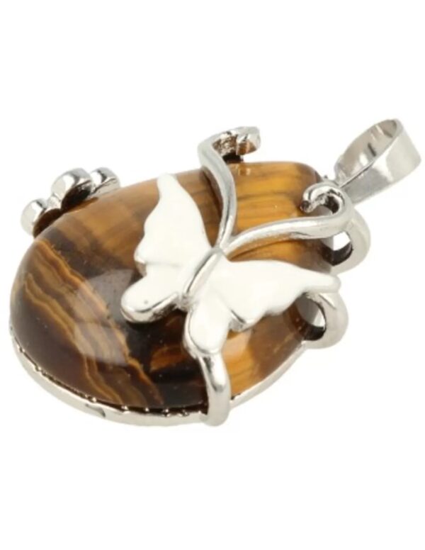 Tijgeroog vlinder druppel hanger