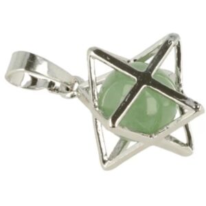 Aventurijn groen Merkabah kooihanger