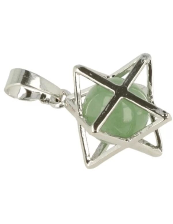 Aventurijn groen Merkabah kooihanger
