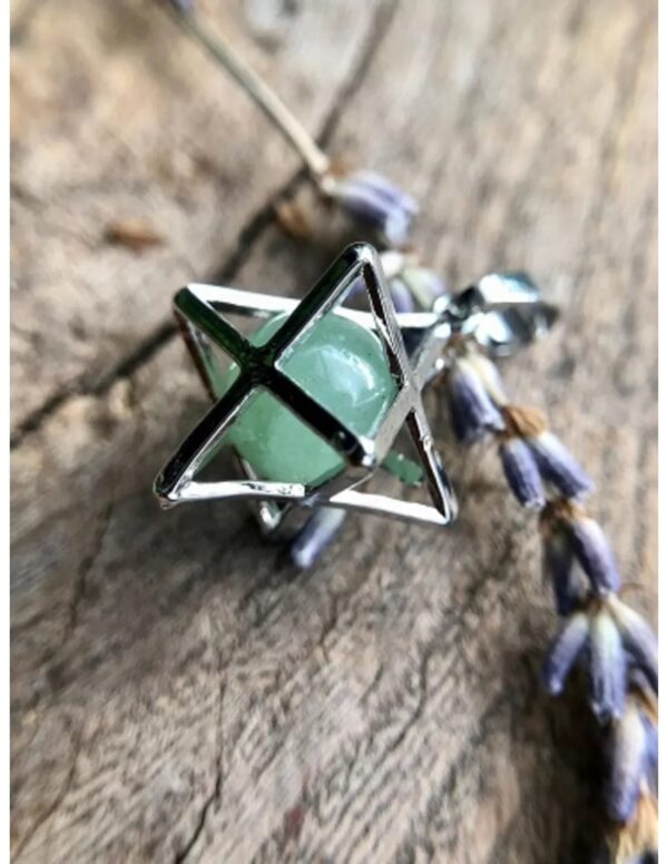 Aventurijn groen Merkabah kooihanger - Image 2
