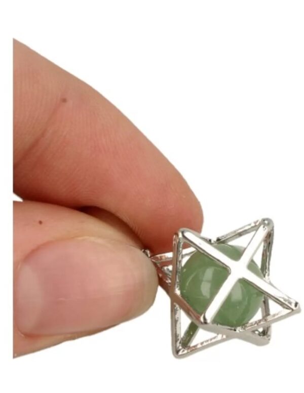 Aventurijn groen Merkabah kooihanger - Image 3