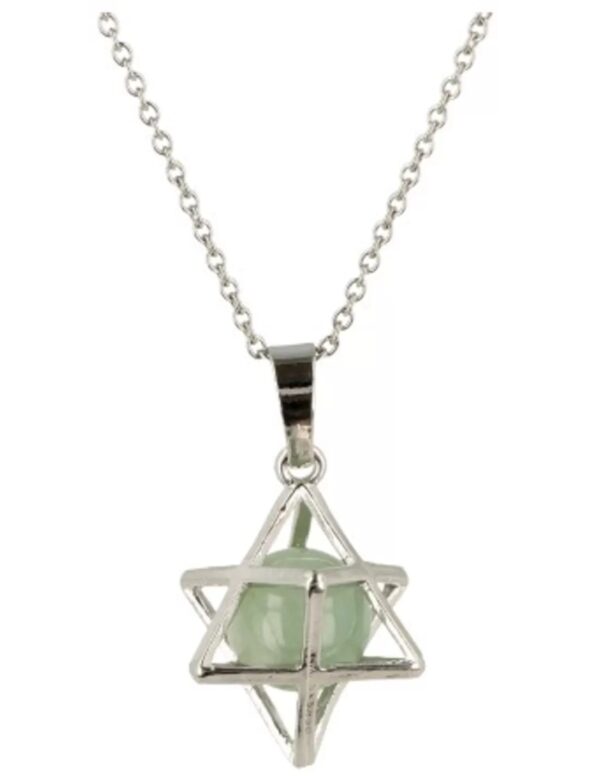 Aventurijn groen Merkabah kooihanger - Image 5