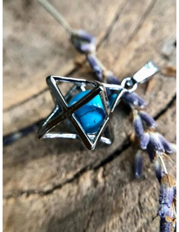 Howliet blauw Merkabah kooihanger (bijgekleurd) - Image 2