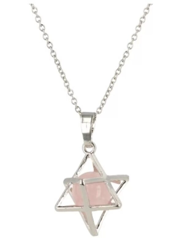 Roze kwarts Merkabah kooihanger - Image 5