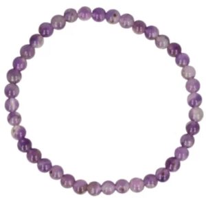 Amethist kralen kinderarmbandje 4 mm