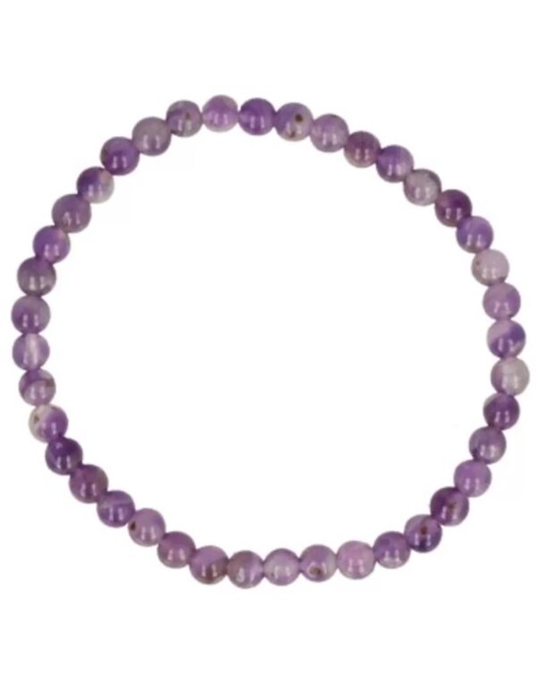 Amethist kralen kinderarmbandje 4 mm