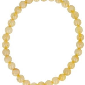 Citrien kralen kinder armbandje 4 mm (verhit)