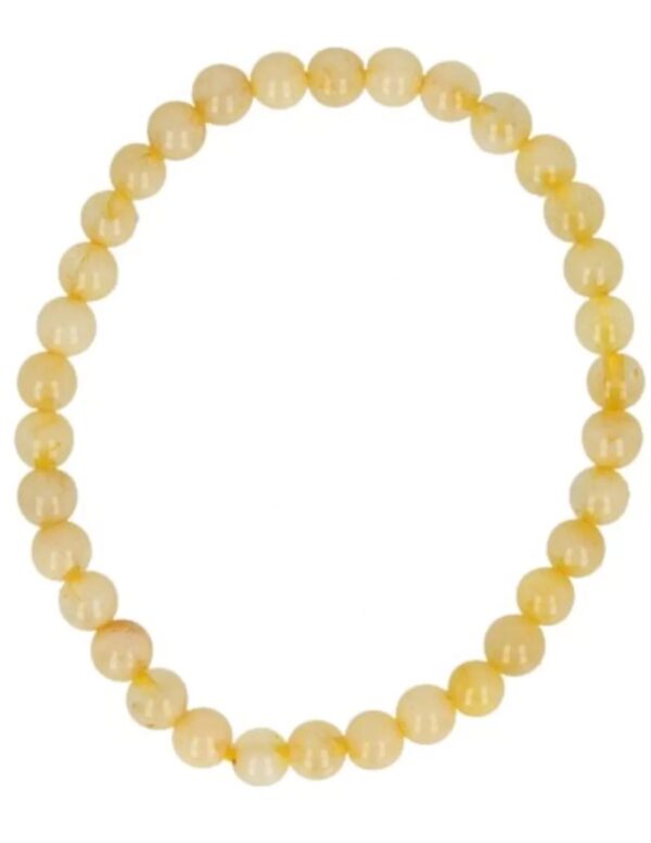 Citrien kralen kinder armbandje 4 mm (verhit)
