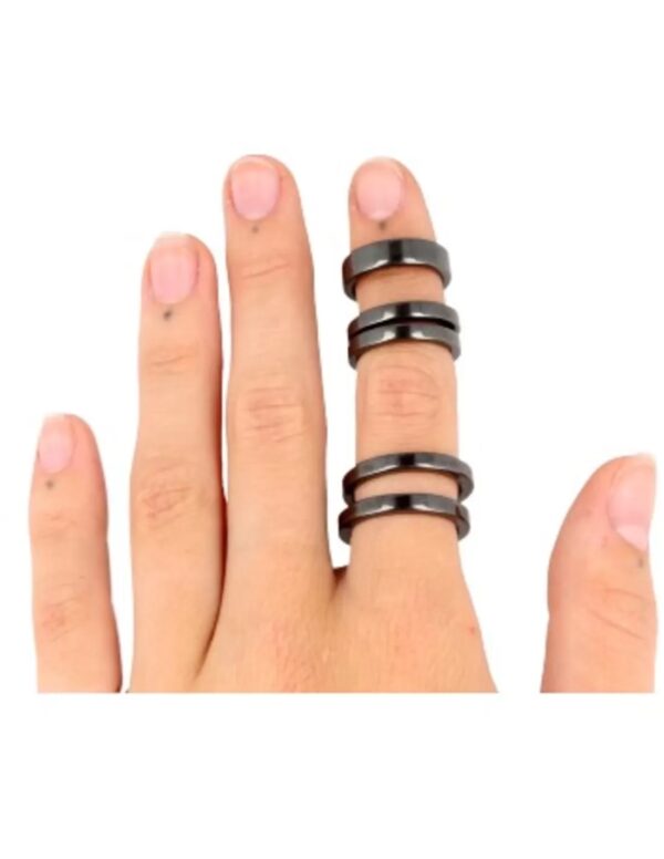Hematiet edelsteen ring plat 8 mm - 18 - Image 3