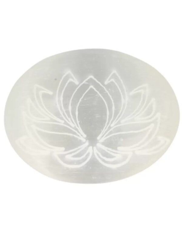 Handsteen Seleniet 6-7 cm lotus