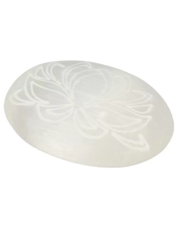 Handsteen Seleniet 6-7 cm lotus - Image 5