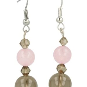 Roze kwarts / Rookkwarts Oorbellen