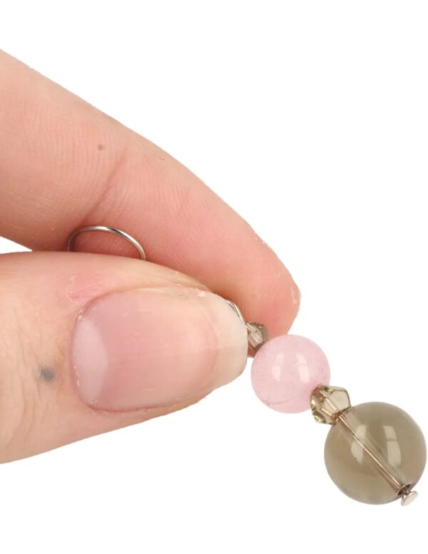 Roze kwarts / Rookkwarts Oorbellen - Image 3