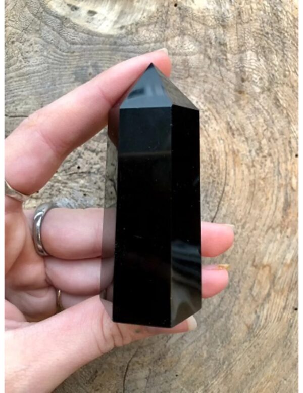 Obsidiaan zwart edelsteen punt 7-8 cm - Image 4