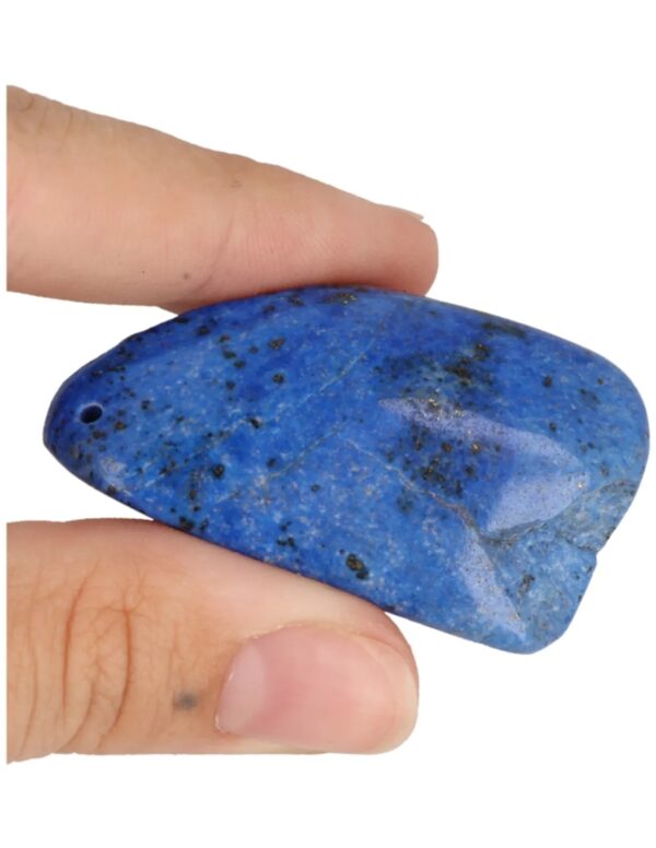 Doorboorde hanger Lapis half gepolijst - Image 5