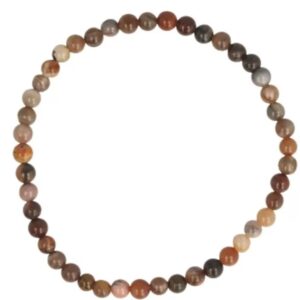 Versteend hout kralenarmband 4 mm