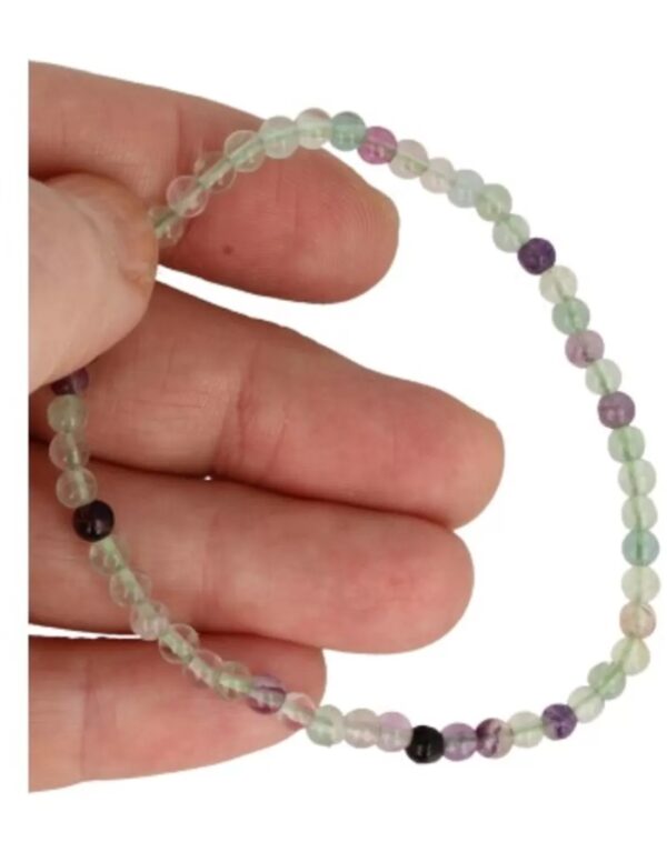 Fluoriet kralenarmband 4 mm - Image 3