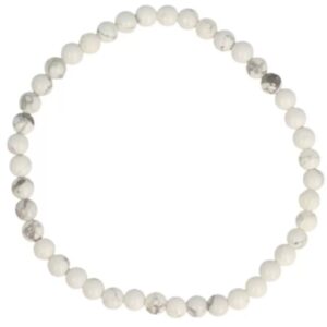 Howliet wit kralenarmband 4 mm