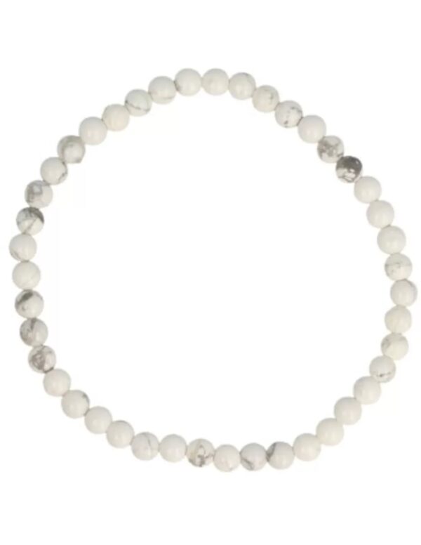 Howliet wit kralenarmband 4 mm