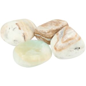 Trommelstenen 200 gr. Aragoniet blauw (mt3)