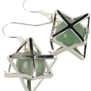 Aventurijn groen oorbellen merkabah